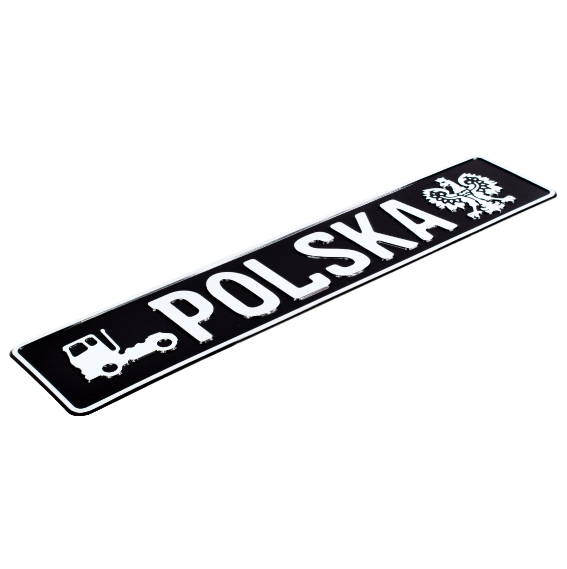 tablica rejestracyjna truck polska czarna