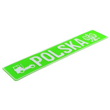 tablica rejestracyjna truck polska zielona