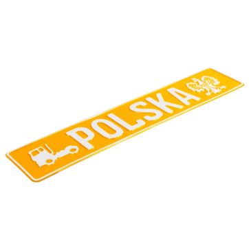 tablica rejestracyjna truck polska żółta