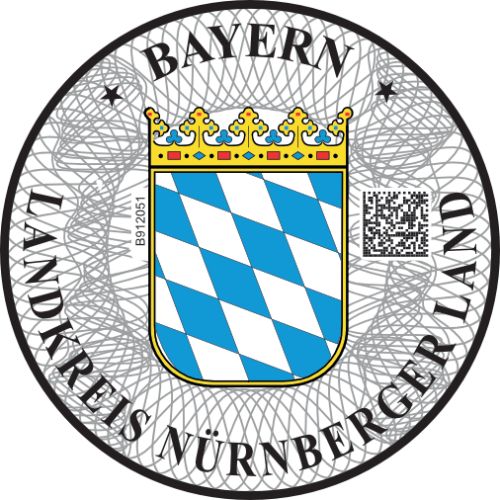 Niemieckie naklejki landowe BAYERN Landkreis Nürnberger Land