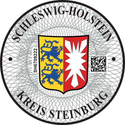 Niemiecka naklejki landowa SCHLESWIG HOLSTEIN Steinburg QR