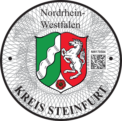 Niemieckie naklejki landowe Nordrhein-Westfalen Kreis Steinfurt