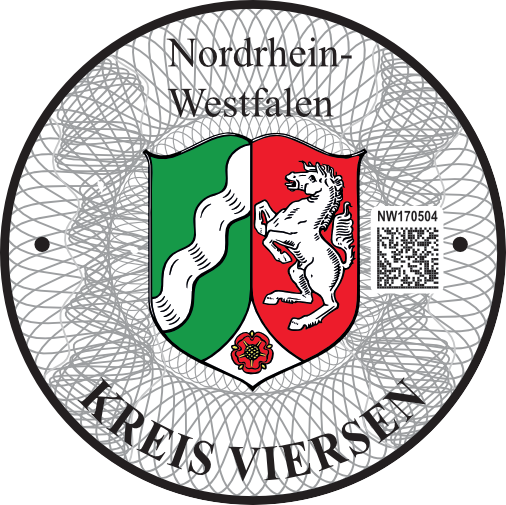 Niemieckie naklejki landowe Nordrhein-Westfalen Kreis Viersen