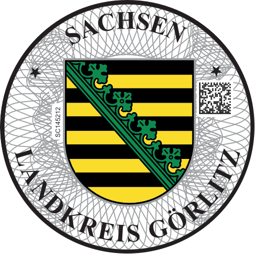 Niemieckie naklejki landowe Sachsen Landkreis Görlitz