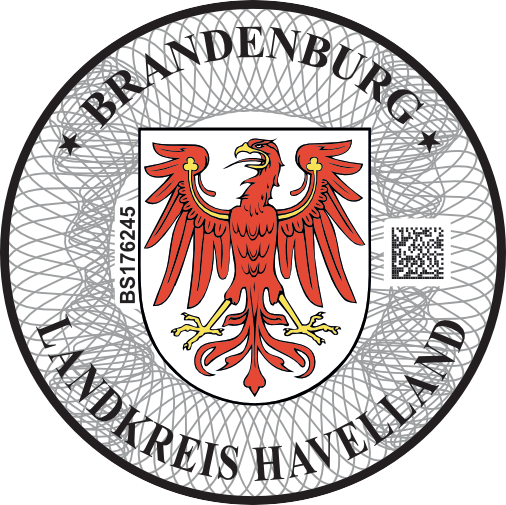 Niemieckie naklejki landowe Brandenburg Landkreis Havelland
