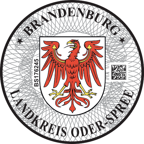 Niemieckie naklejki landowe Brandenburg Landkreis Oder-Spree