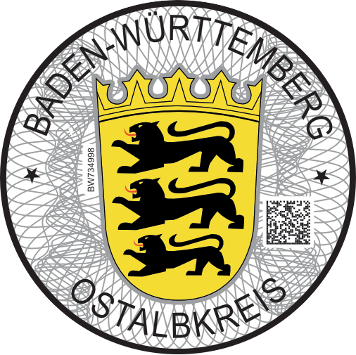 Niemieckie naklejki landowe Baden Württemberg Ostalbkreis