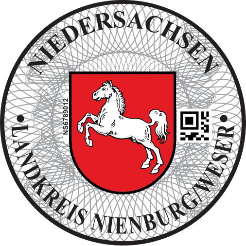Niemieckie naklejki landowe Niedersachsen Landkreis Nienburg/Weser