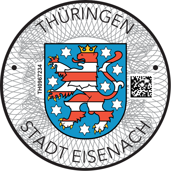 Niemieckie naklejki landowe Thüringen Stadt Eisenach