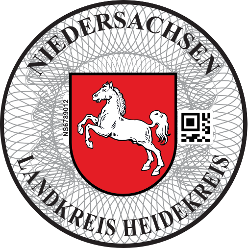 Niemieckie naklejki landowe Niedersachsen Landkreis Heidekreis