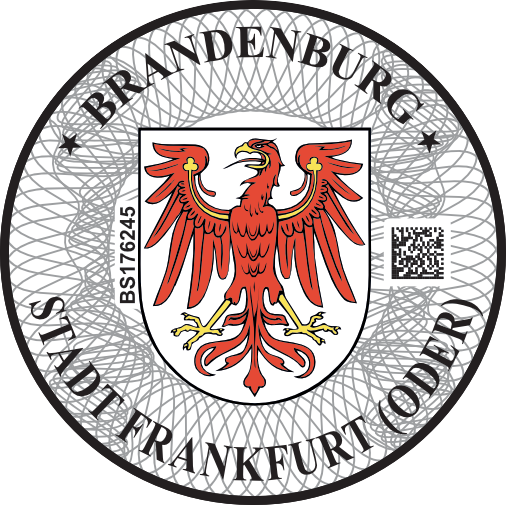 Niemieckie naklejki landowe Brandenburg Stadt Frankfurt (Oder)