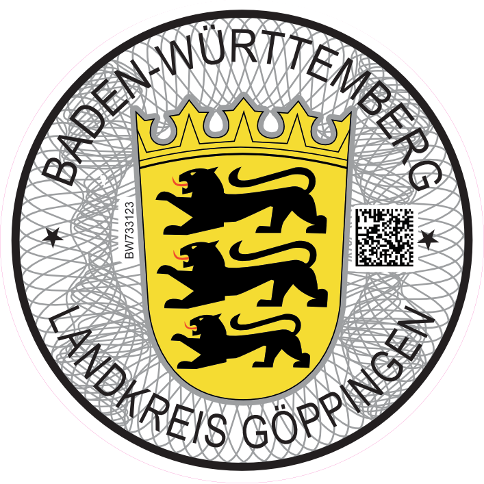 Niemieckie naklejki landowe Baden Württemberg Landkreis Göppingen